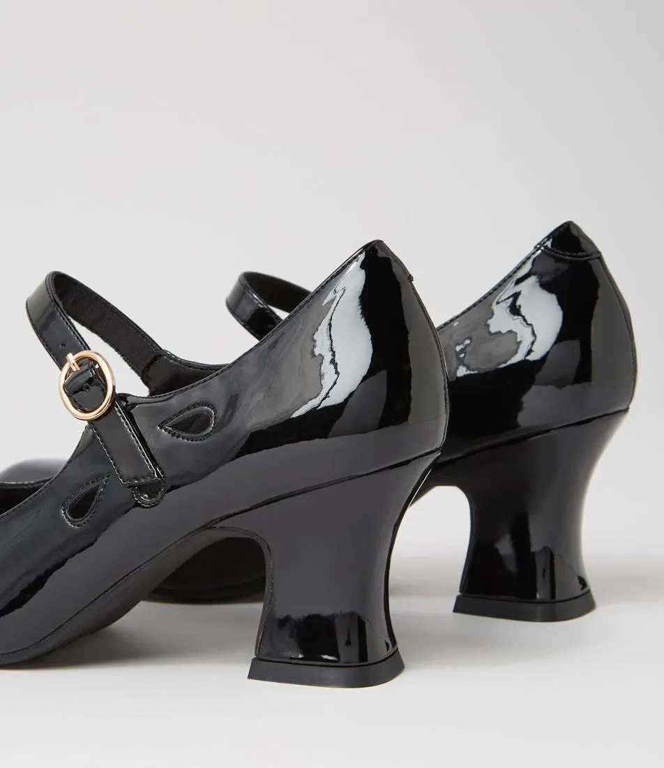 I LOVE BILLY Yeats Black Patent Pu Mary Jane Heels