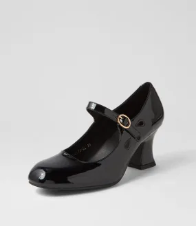 I LOVE BILLY Yeats Black Patent Pu Mary Jane Heels