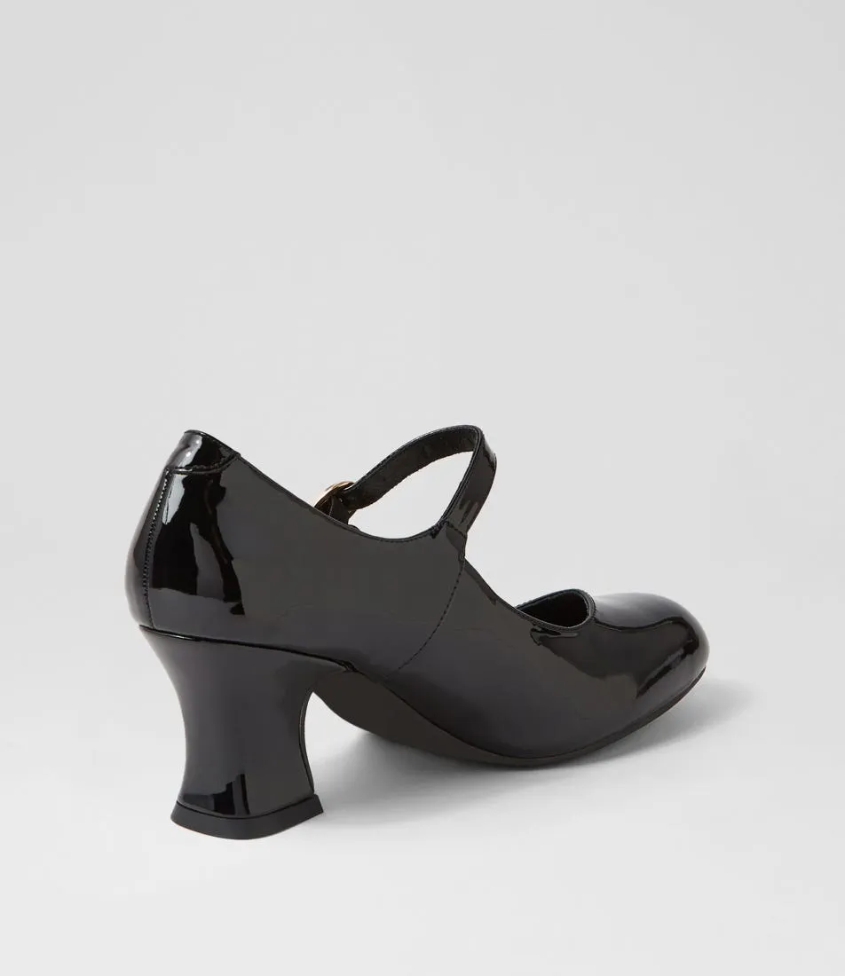 I LOVE BILLY Yeats Black Patent Pu Mary Jane Heels