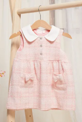 Infant Girls Pink Embellished Dress