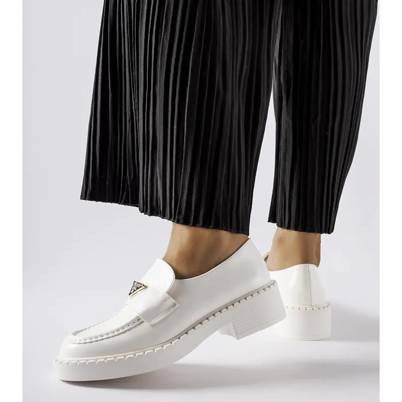 White women's moccasins for women by Inna Milne