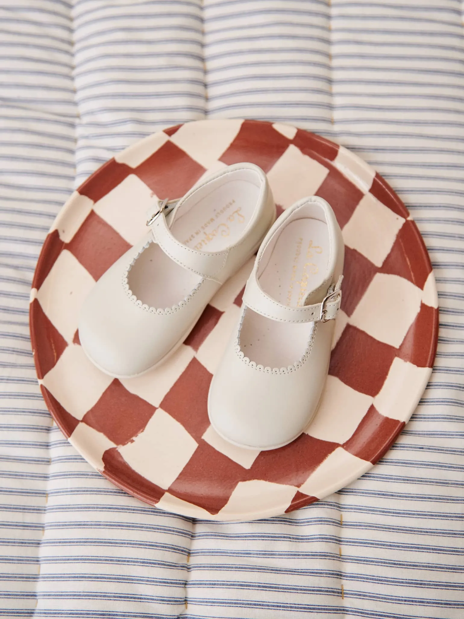 Ivory Leather Toddler Mary Jane Shoes