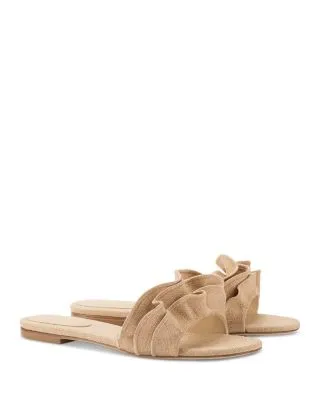 Ivy Ruffle Slide Sandals for Women