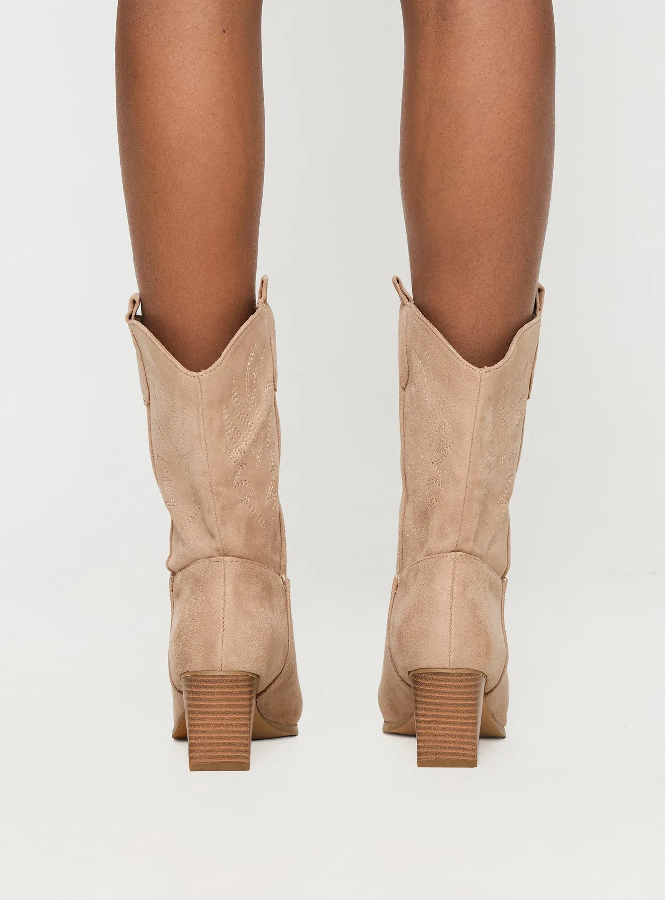 Jessie Cowboy Boots Beige