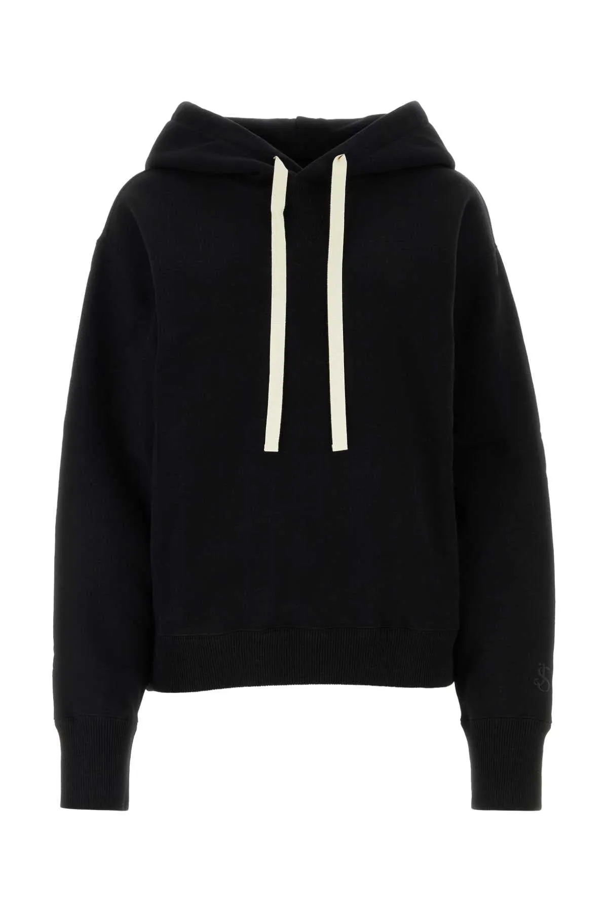 Jil Sander Black Cotton Blend Sweatshirt