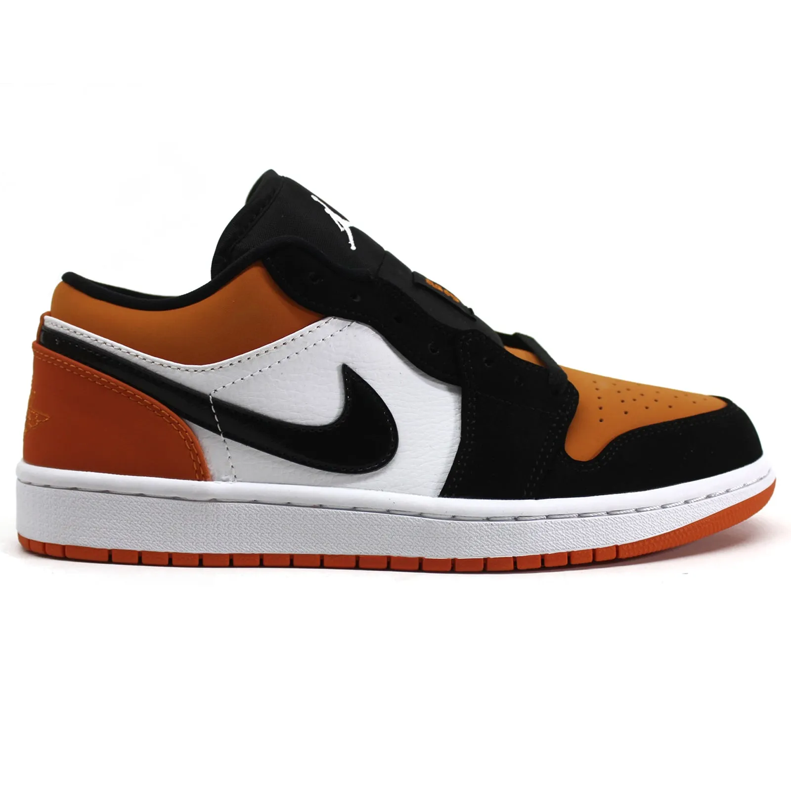 Jordan Mens Trainers Air Jordan 1 Low Lace-Up Low-Top Leather Synthetic