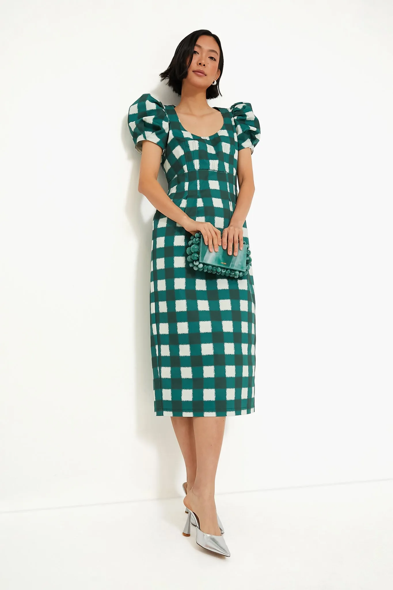 Juniper Warped Gingham Alexandra Dress