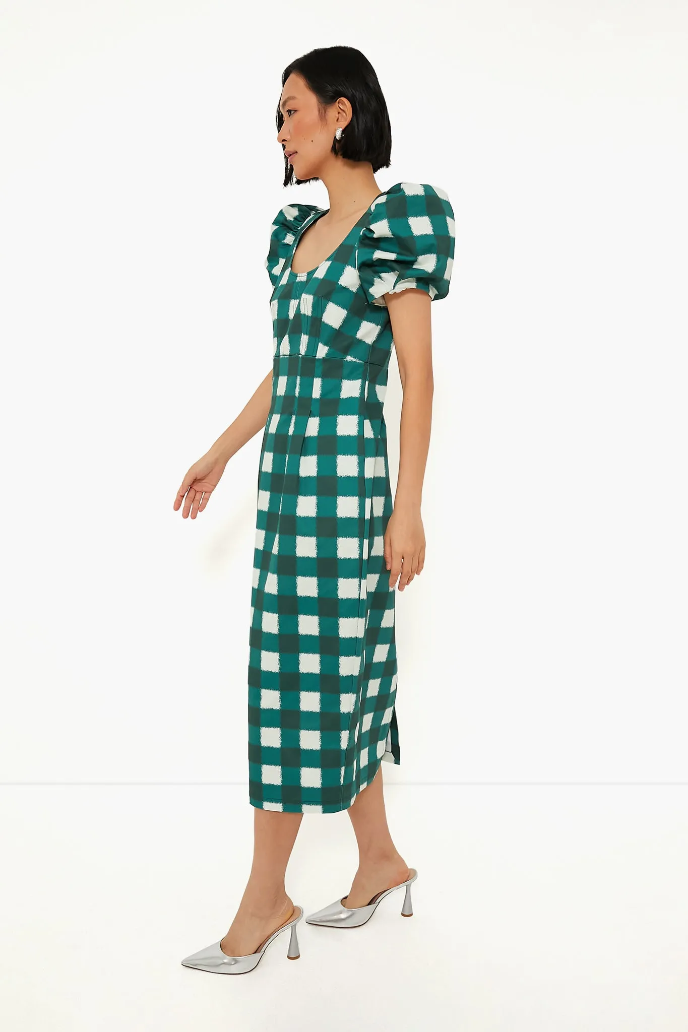 Juniper Warped Gingham Alexandra Dress