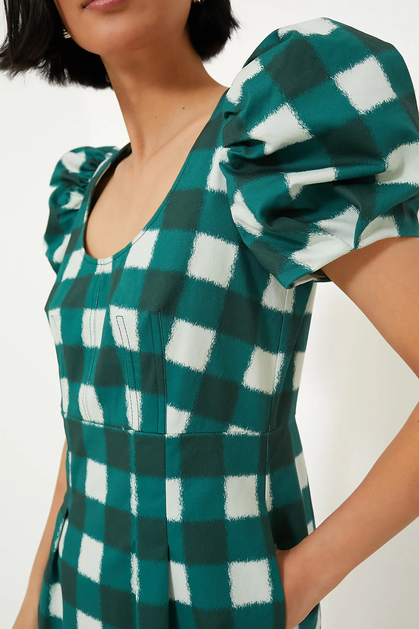 Juniper Warped Gingham Alexandra Dress