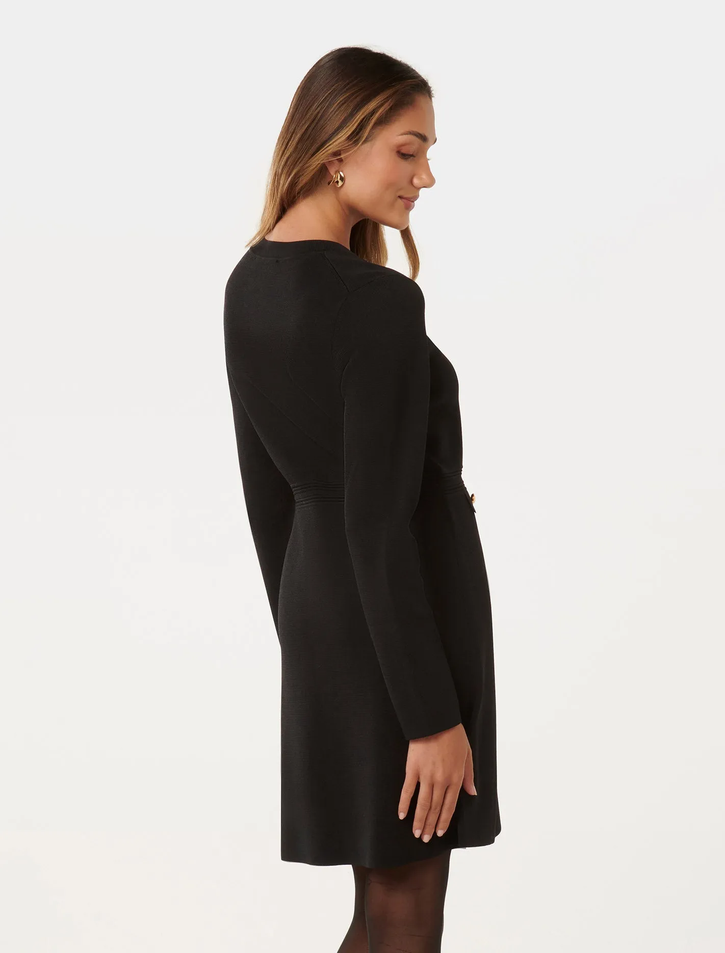 Karina Petite Long-Sleeve Knit Dress