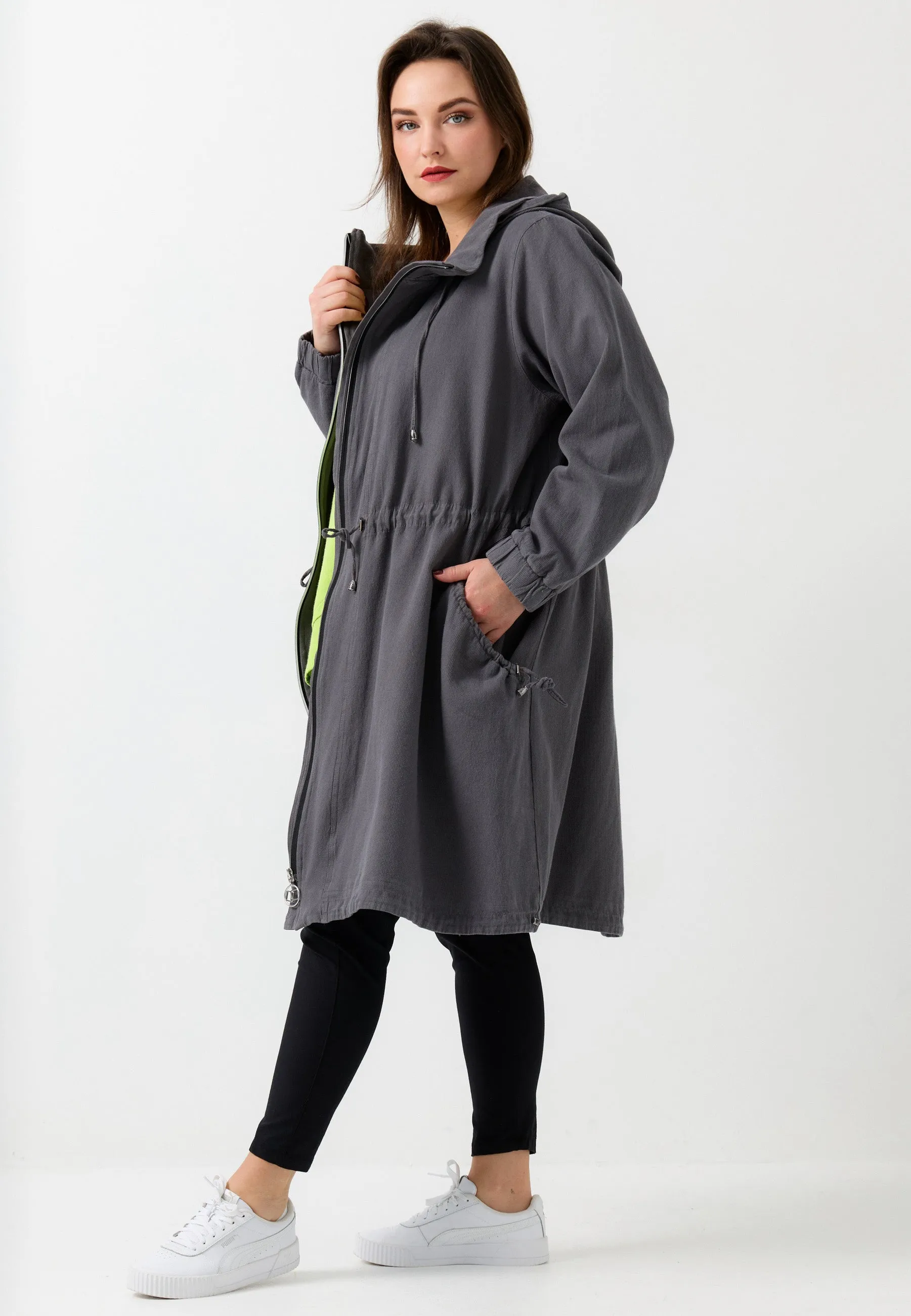 Kekoo Green Parka - Women's Coat, Stylish & Comfortable