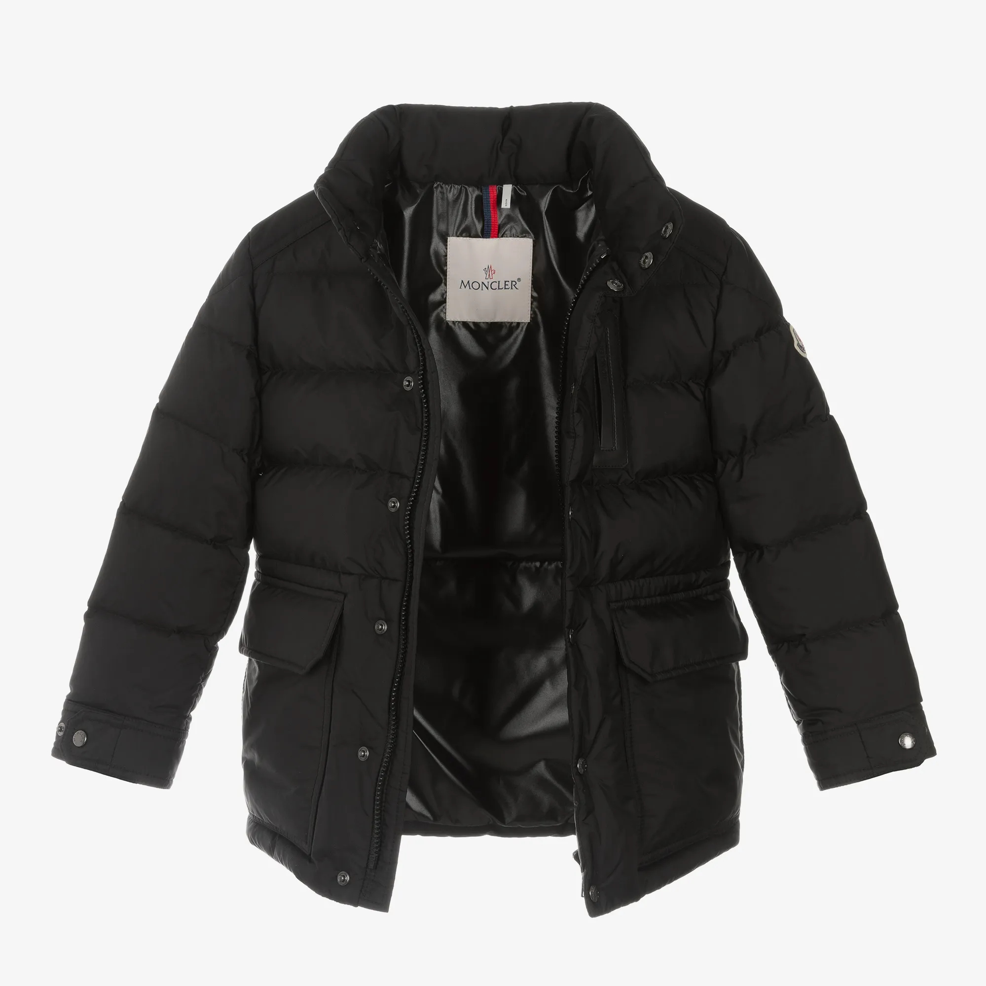 Kids Black Puffer Jacket Coat