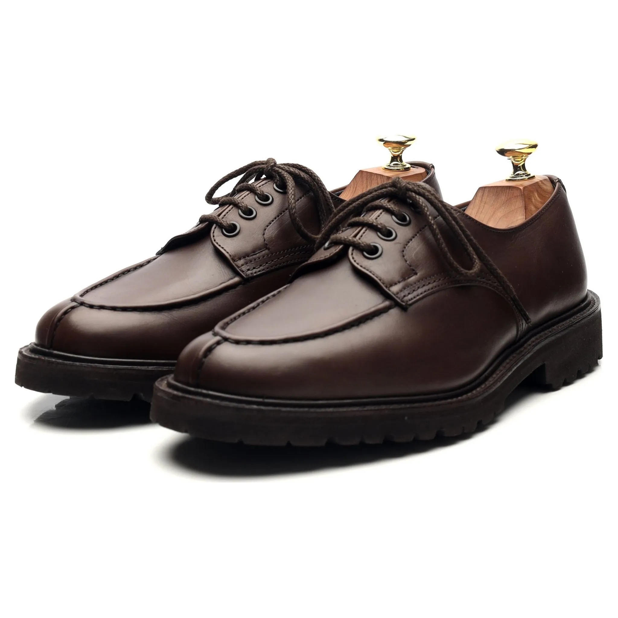 'Kilsby' Dark Brown Leather Split Toe Derby UK 7