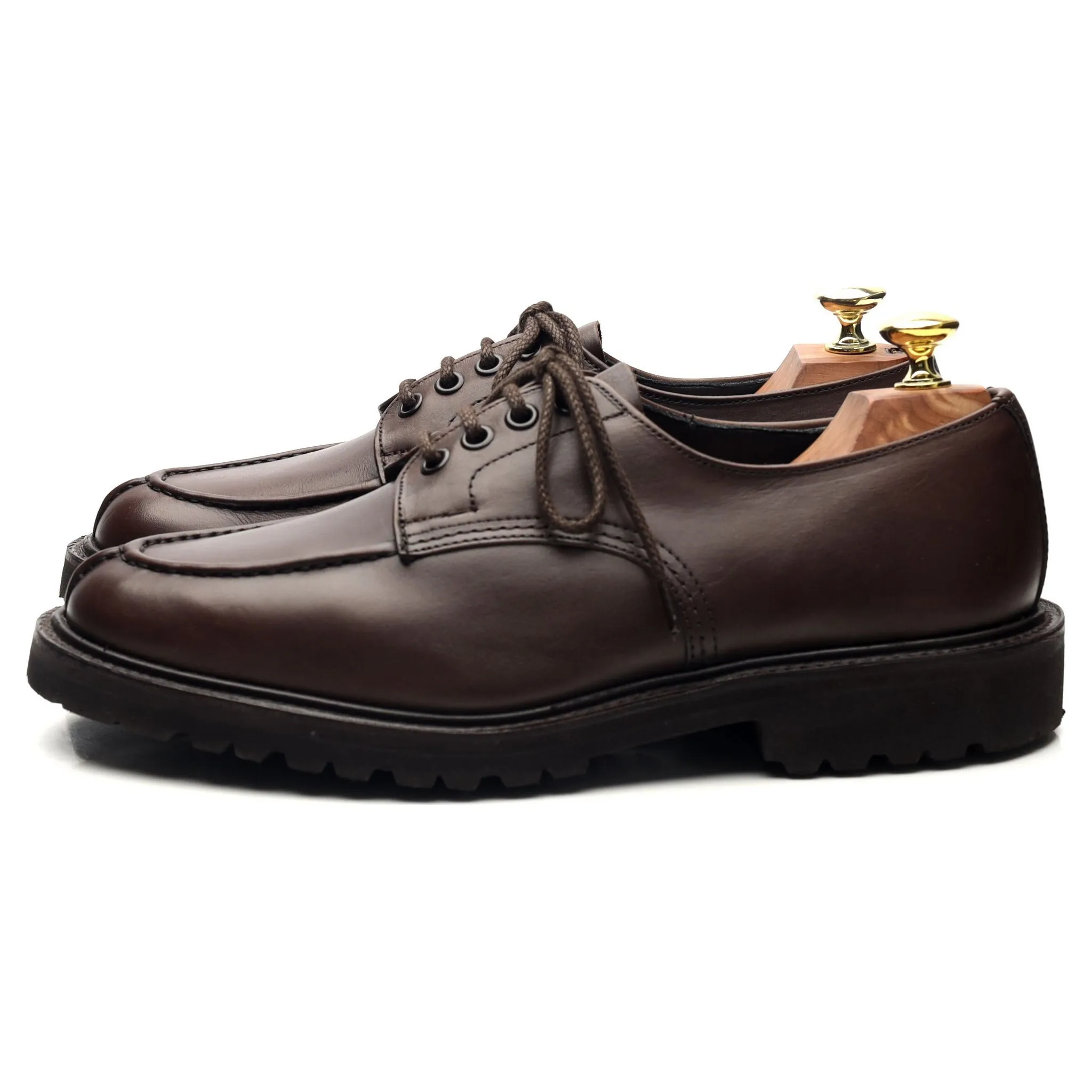 'Kilsby' Dark Brown Leather Split Toe Derby UK 7