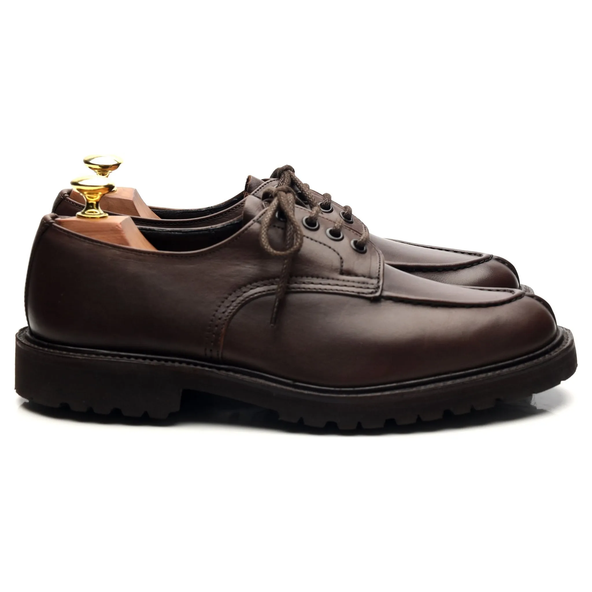 'Kilsby' Dark Brown Leather Split Toe Derby UK 7