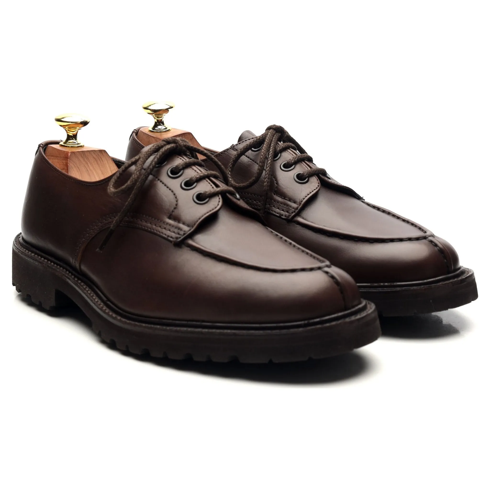 'Kilsby' Dark Brown Leather Split Toe Derby UK 7