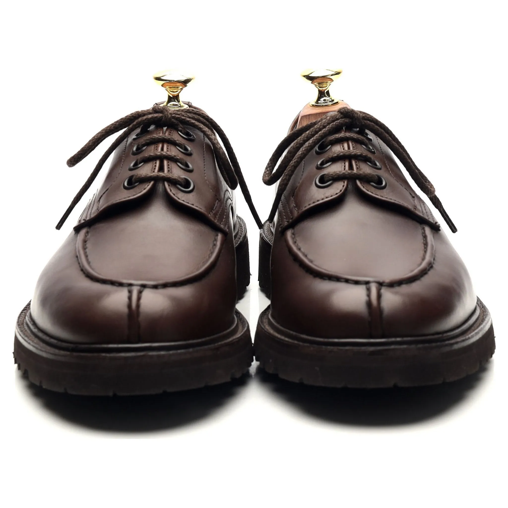 'Kilsby' Dark Brown Leather Split Toe Derby UK 7