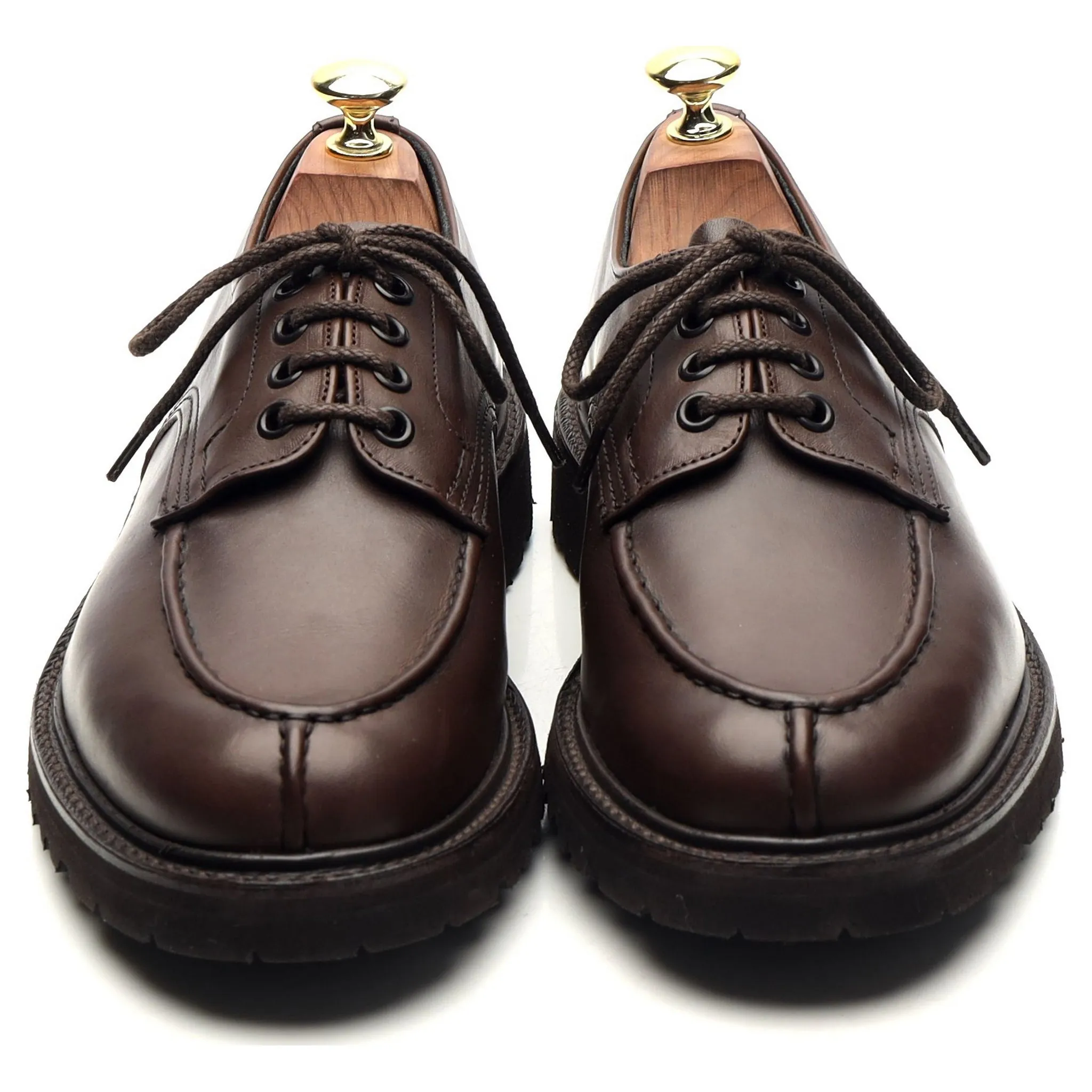 'Kilsby' Dark Brown Leather Split Toe Derby UK 7