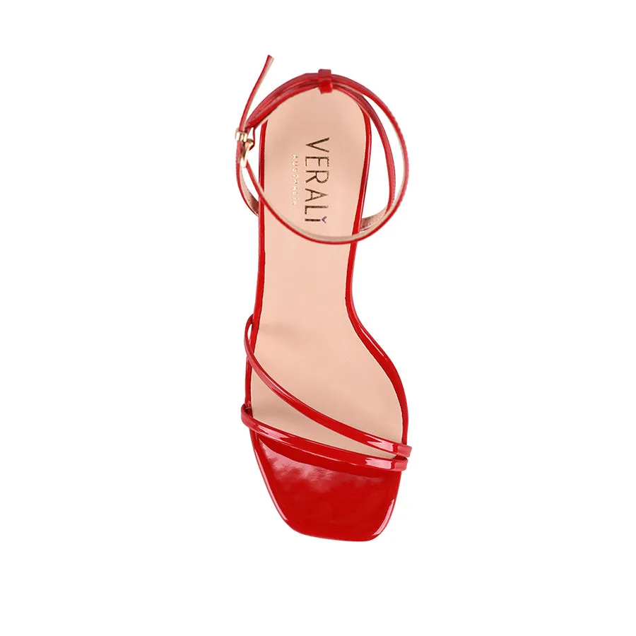 Kimmy Slim Strappy Heels - Red Patent