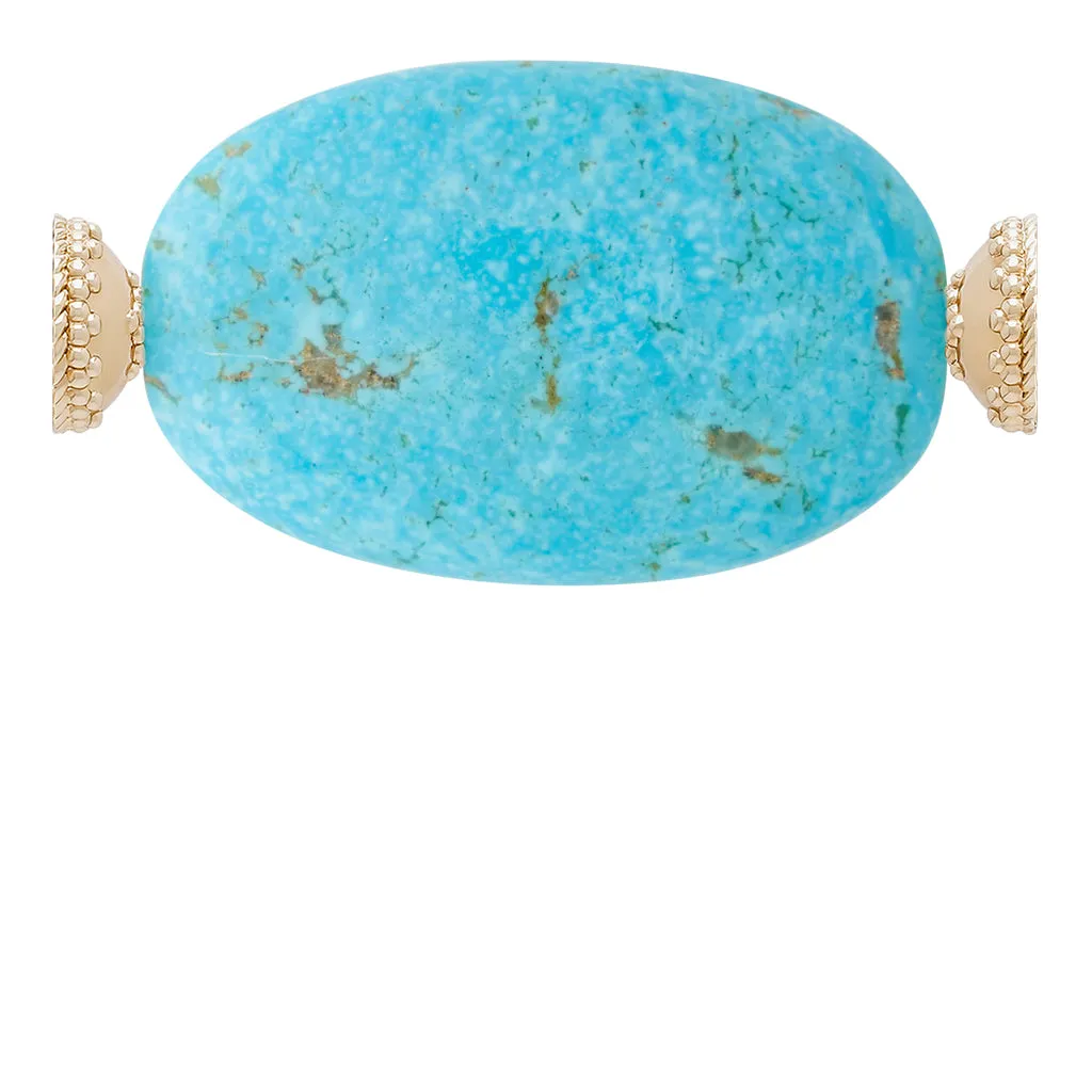 Kingman Turquoise Nugget Flat Centerpiece