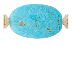 Kingman Turquoise Nugget Flat Centerpiece