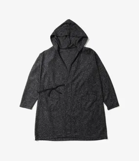 Knit Robe –Charcoal Melange Poly Wool