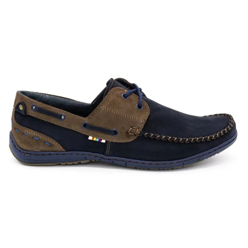 Navy blue KOMODO men's moccasins