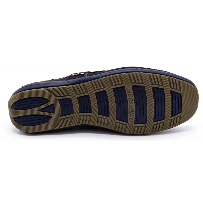 Navy blue KOMODO men's moccasins