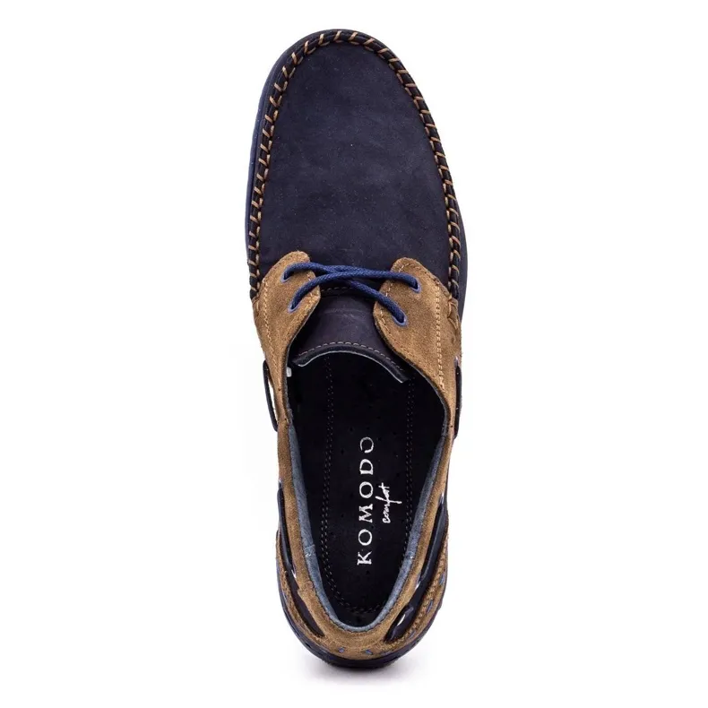 Navy blue KOMODO men's moccasins