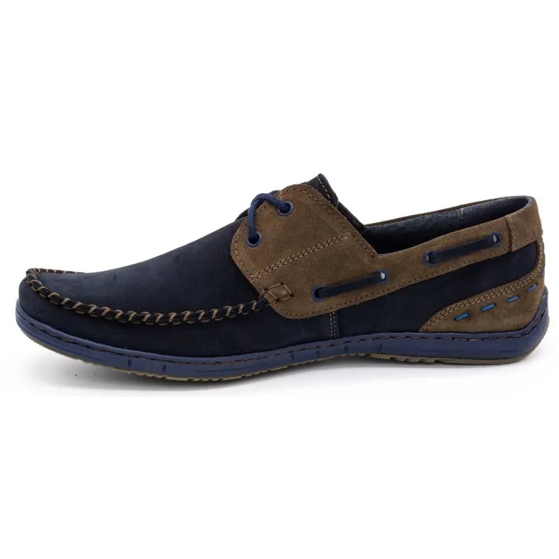 Navy blue KOMODO men's moccasins