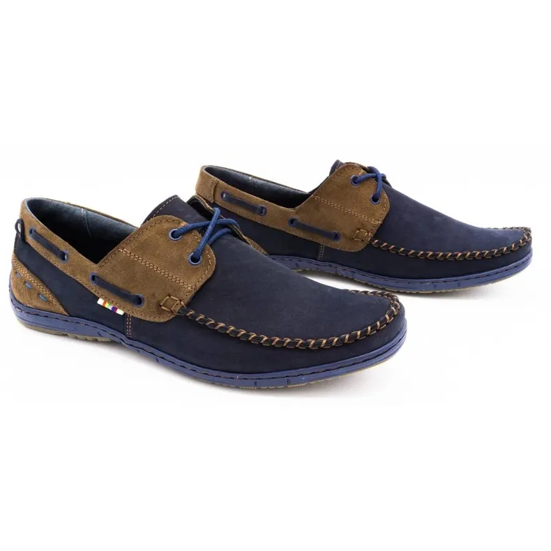 Navy blue KOMODO men's moccasins