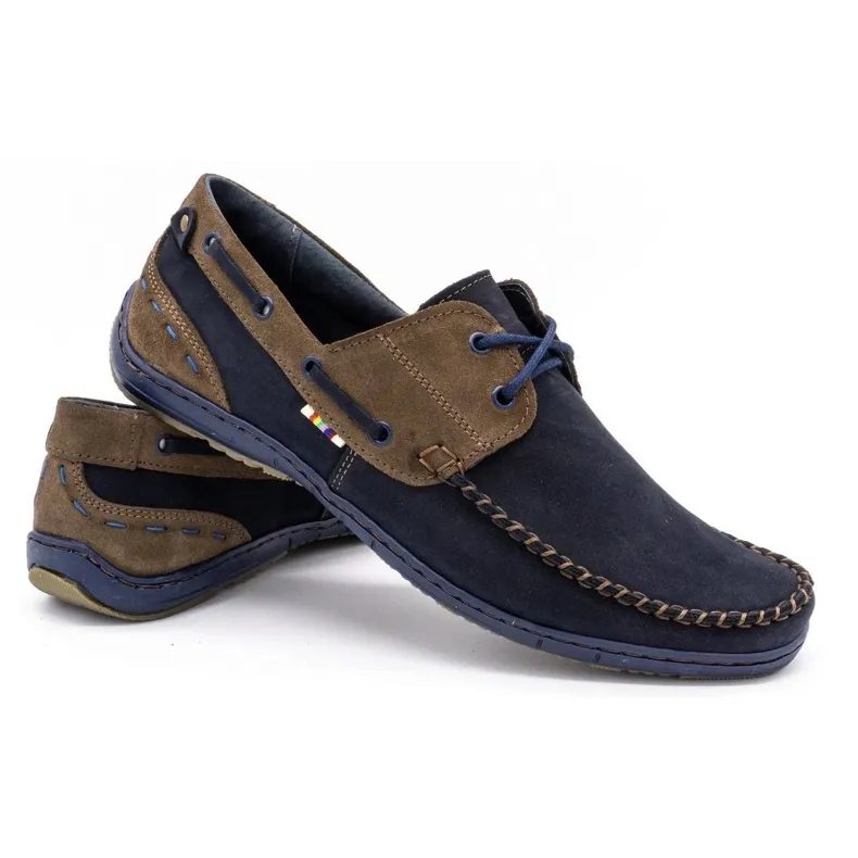 Navy blue KOMODO men's moccasins