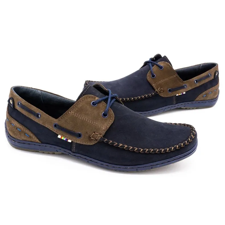 Navy blue KOMODO men's moccasins