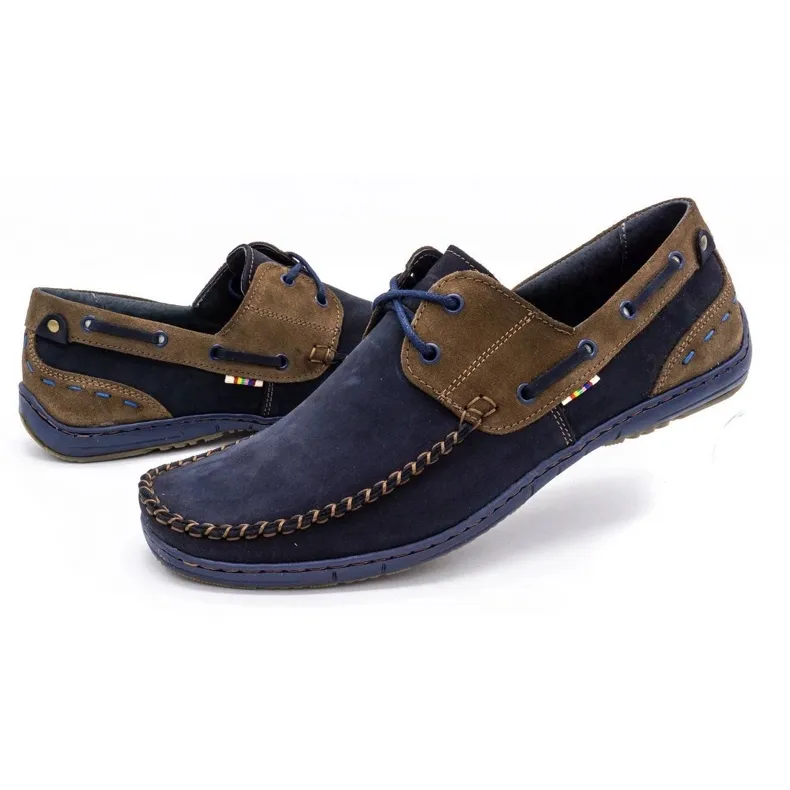 Navy blue KOMODO men's moccasins