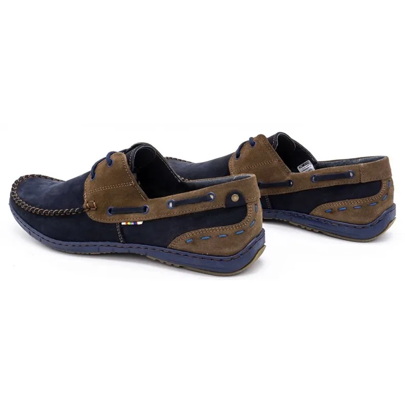 Navy blue KOMODO men's moccasins