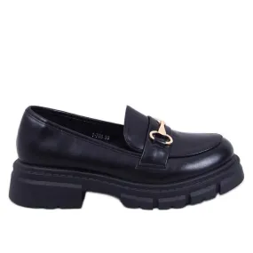 Black High Sole Moccasins