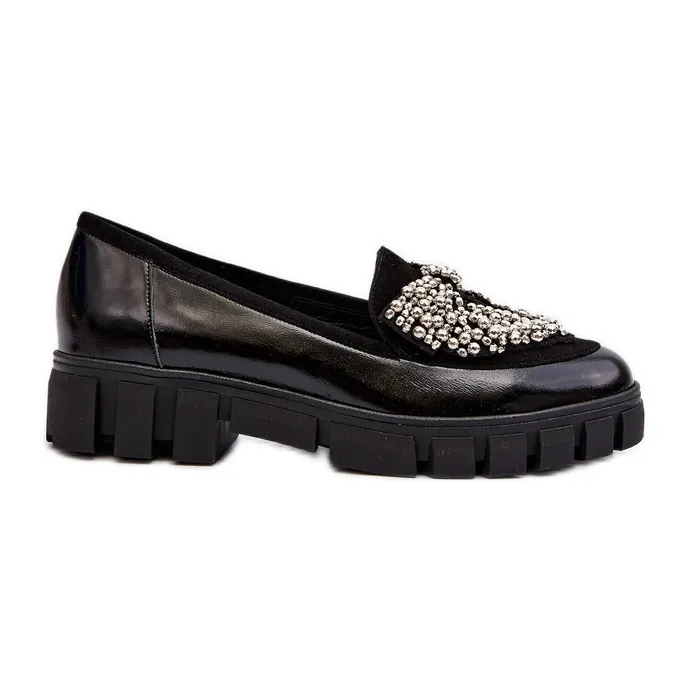 Ladies' patent moccasins Laura Messi 2785 Black