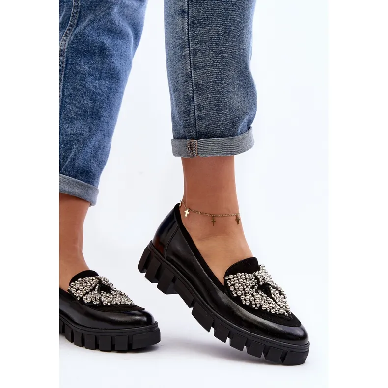 Ladies' patent moccasins Laura Messi 2785 Black