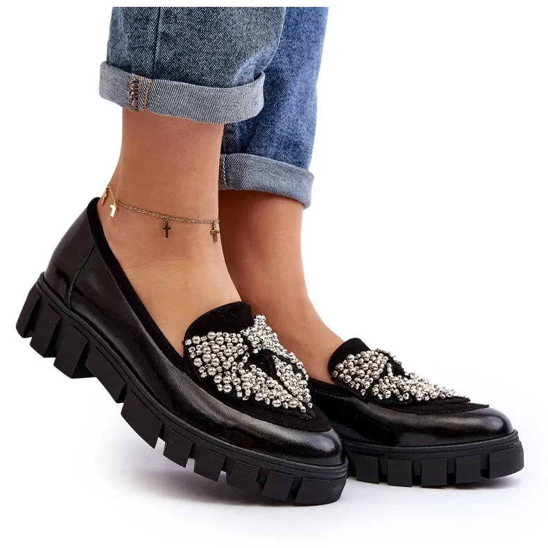 Ladies' patent moccasins Laura Messi 2785 Black