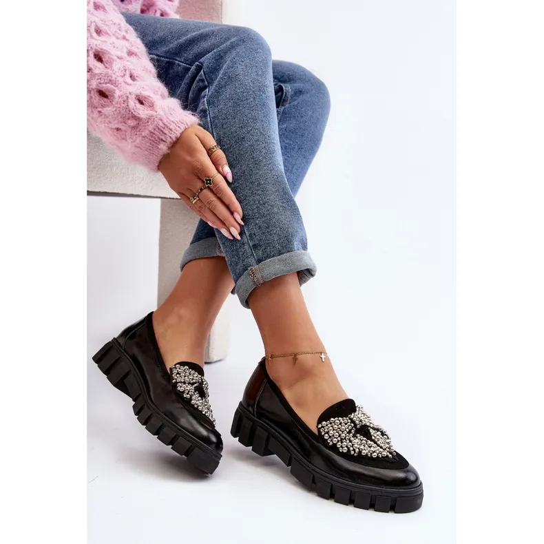 Ladies' patent moccasins Laura Messi 2785 Black