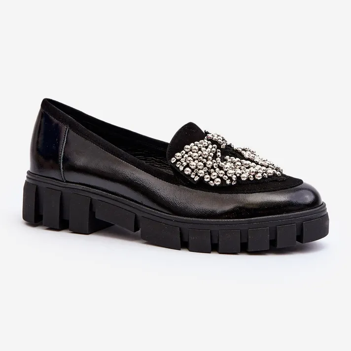 Ladies' patent moccasins Laura Messi 2785 Black