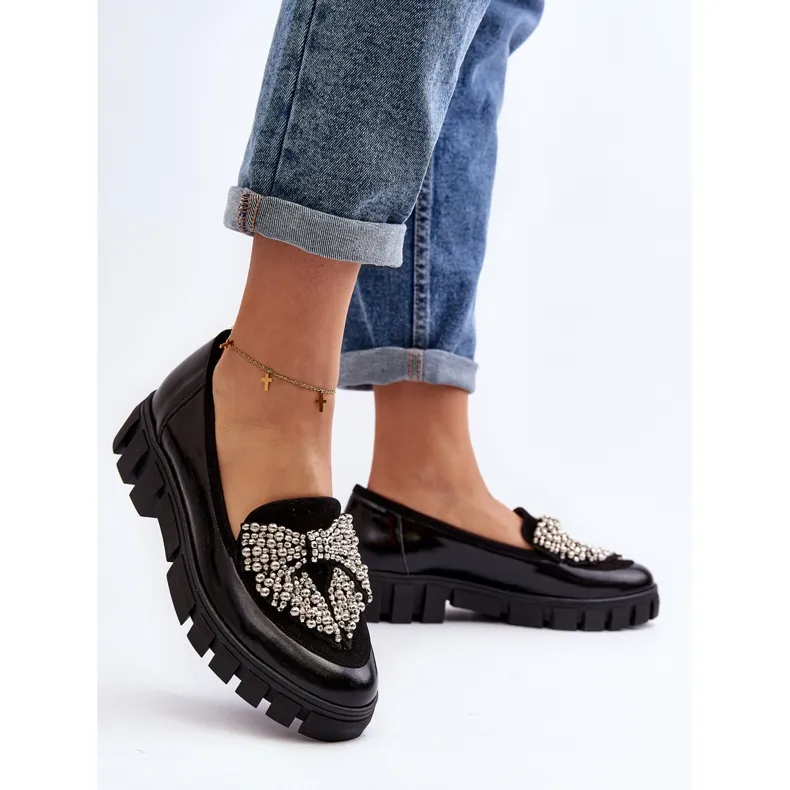 Ladies' patent moccasins Laura Messi 2785 Black