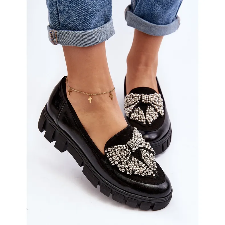 Ladies' patent moccasins Laura Messi 2785 Black