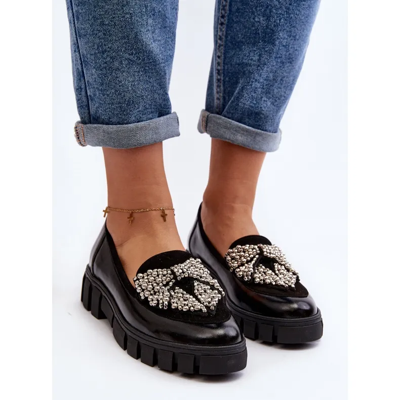 Ladies' patent moccasins Laura Messi 2785 Black