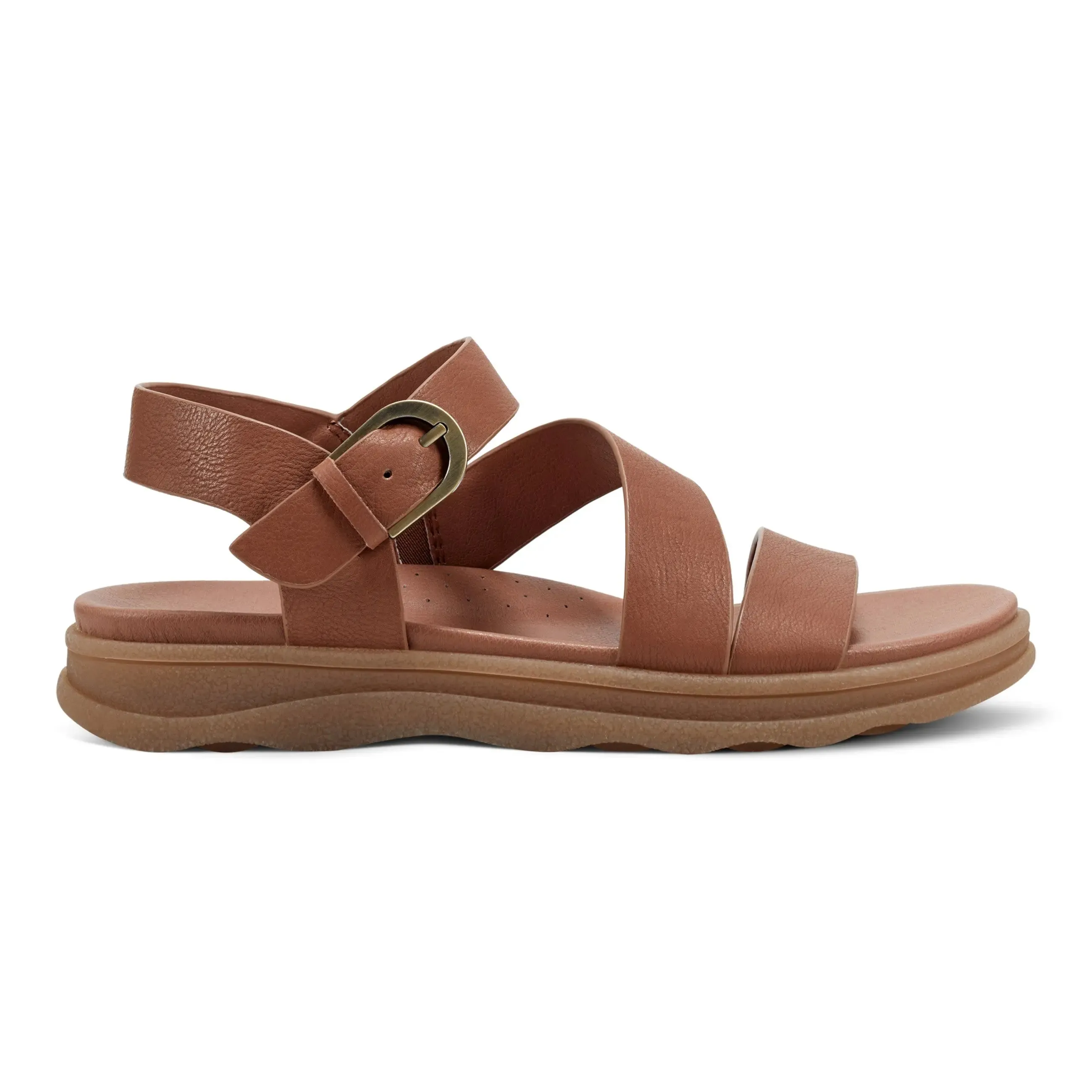 Lainey Casual Strappy Round Toe Flat Sandals