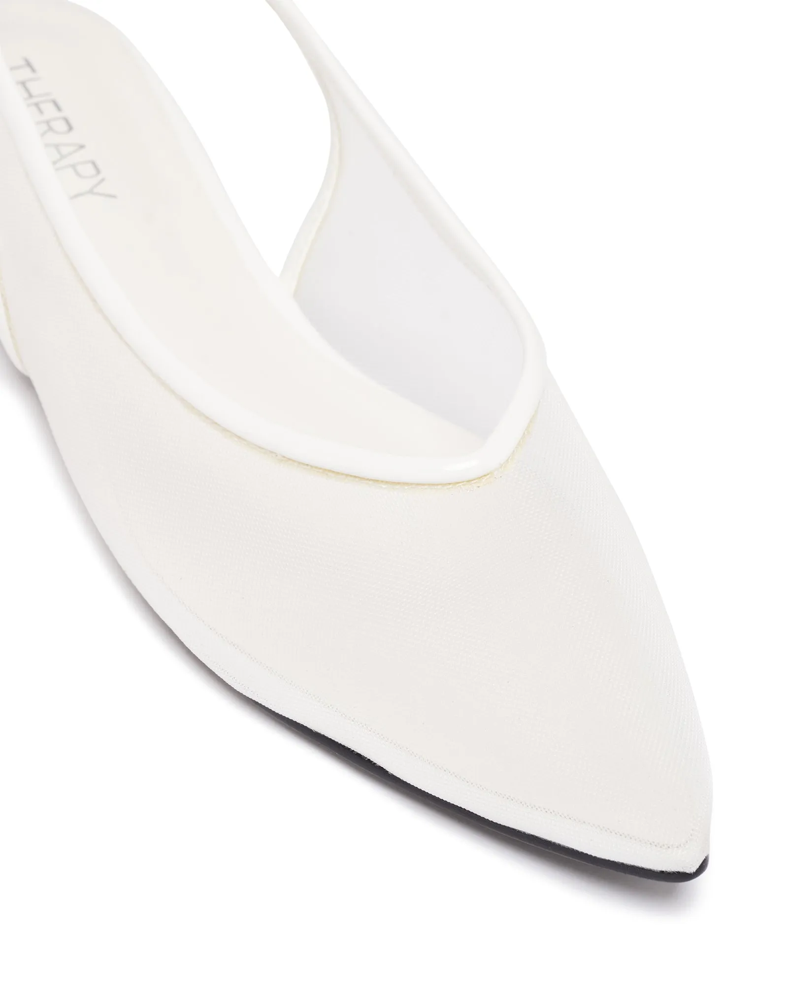 Lazer Slingback Ballet Flat White Patent