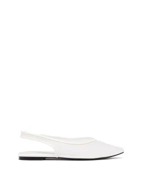 Lazer Slingback Ballet Flat White Patent