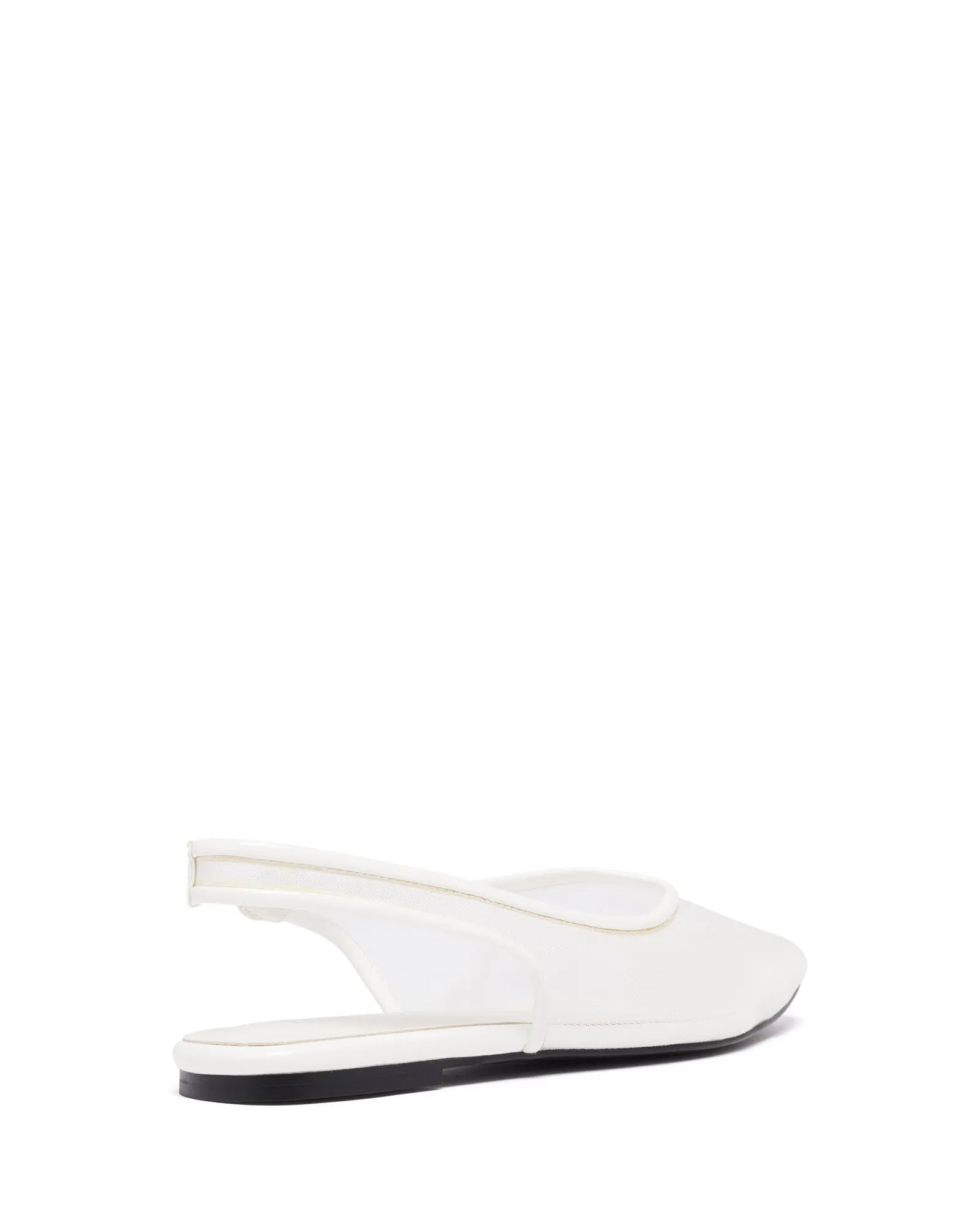 Lazer Slingback Ballet Flat White Patent