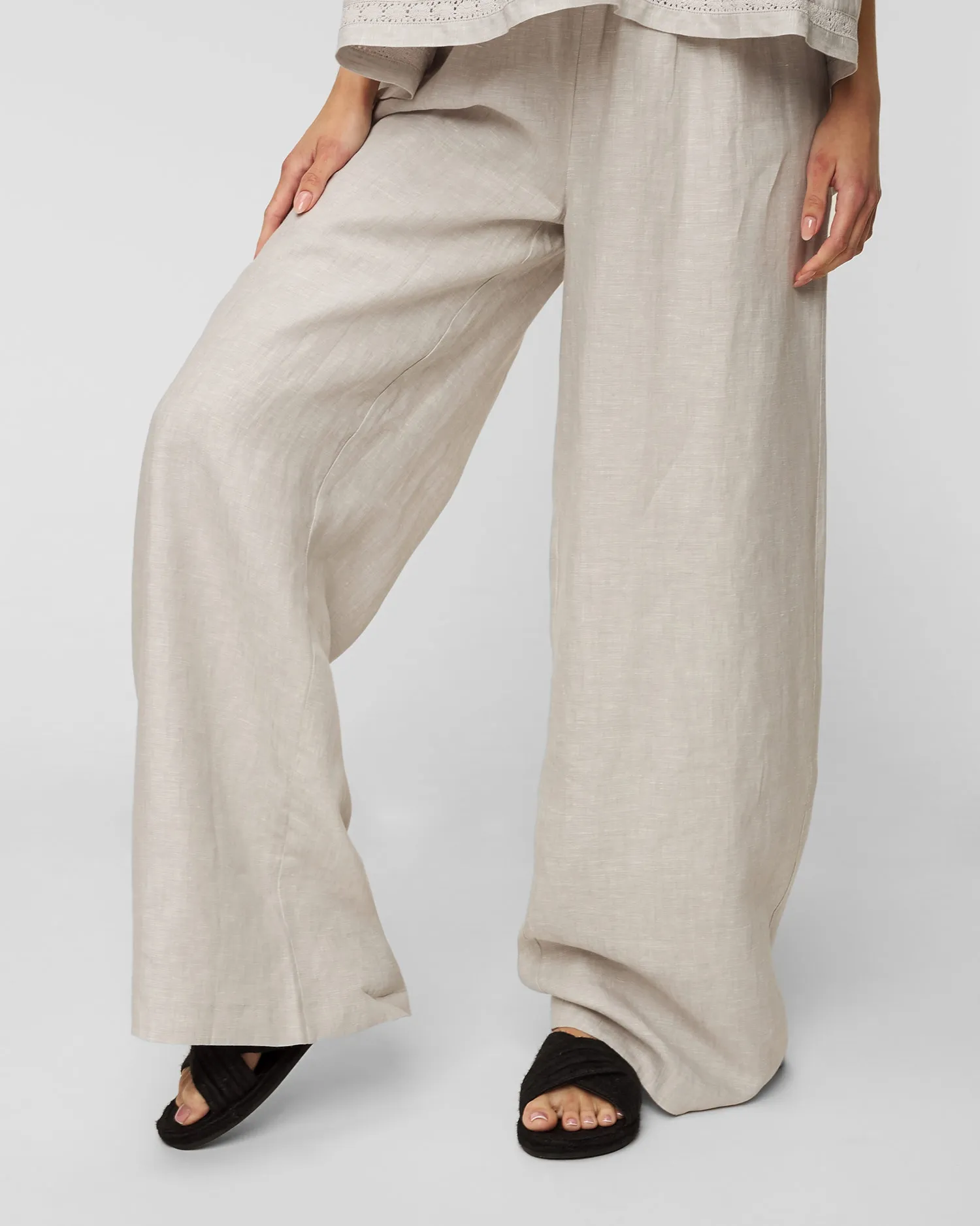 Linen trousers Joslin Delilah JOS231487-moon