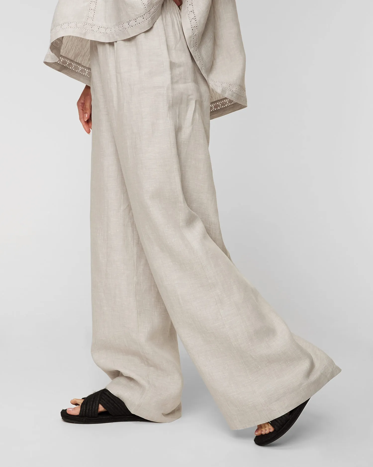 Linen trousers Joslin Delilah JOS231487-moon